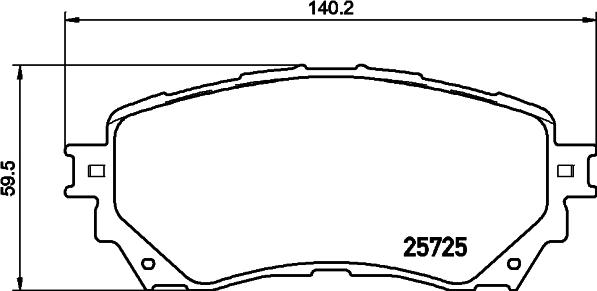 HELLA PAGID 8DB 355 020-901 - Тормозные колодки, дисковые, комплект www.parts5.com