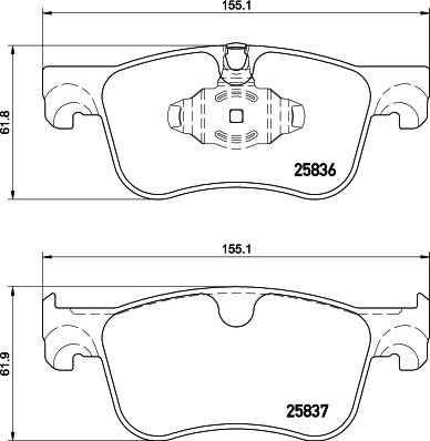 HELLA PAGID 8DB 355 020-931 - Set placute frana,frana disc www.parts5.com