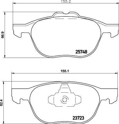 HELLA PAGID 8DB 355 020-411 - Fékbetétkészlet, tárcsafék www.parts5.com