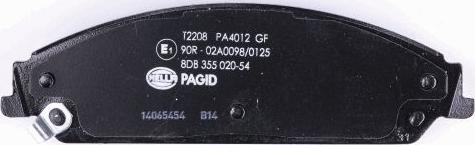 HELLA PAGID 8DB 355 020-541 - Brake Pad Set, disc brake www.parts5.com