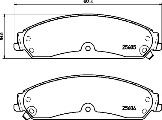 HELLA PAGID 8DB 355 020-541 - Brake Pad Set, disc brake www.parts5.com