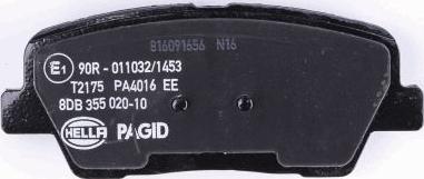 HELLA PAGID 8DB 355 020-101 - Brake Pad Set, disc brake www.parts5.com