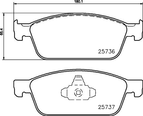 FORD MOTOR COMPANY KTKV6C-2K021-AB - Fékbetétkészlet, tárcsafék parts5.com