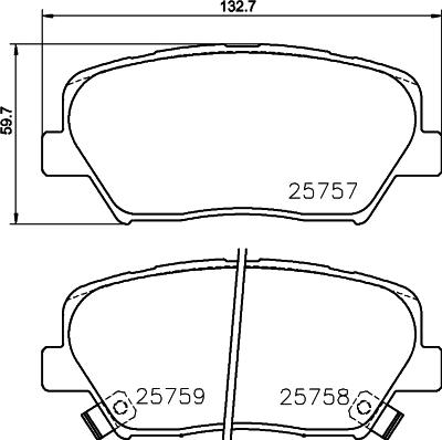 HELLA PAGID 8DB 355 020-871 - Тормозные колодки, дисковые, комплект www.parts5.com