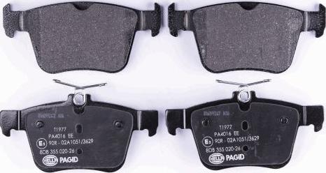 HELLA PAGID 8DB 355 020-261 - Brake Pad Set, disc brake www.parts5.com