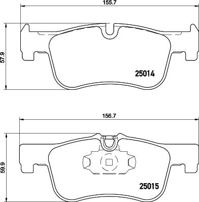 HELLA PAGID 8DB 355 020-201 - Brake Pad Set, disc brake www.parts5.com