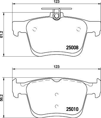 HELLA PAGID 8DB 355 020-271 - Тормозные колодки, дисковые, комплект www.parts5.com