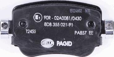 HELLA PAGID 8DB 355 021-911 - Fren balata seti, diskli fren www.parts5.com