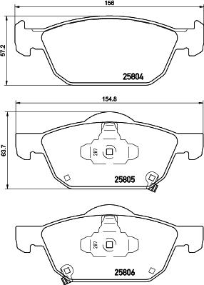 HELLA PAGID 8DB 355 021-431 - Fékbetétkészlet, tárcsafék www.parts5.com