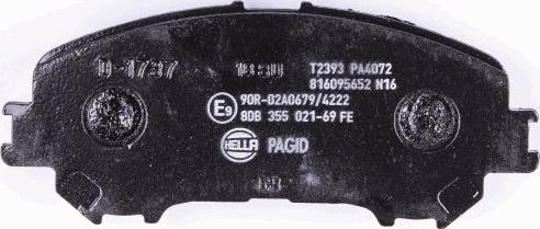 HELLA PAGID 8DB 355 021-691 - Set placute frana,frana disc www.parts5.com