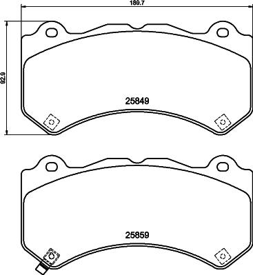 HELLA PAGID 8DB 355 021-041 - Brake Pad Set, disc brake www.parts5.com