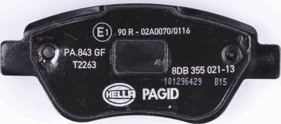 HELLA PAGID 8DB 355 021-131 - Σετ τακάκια, δισκόφρενα www.parts5.com