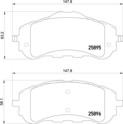 HELLA PAGID 8DB 355 021-321 - Juego de pastillas de freno www.parts5.com