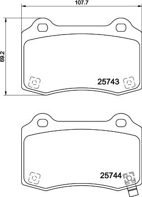 HELLA PAGID 8DB 355 021-251 - Brake Pad Set, disc brake parts5.com