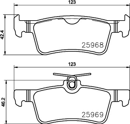 HELLA PAGID 8DB 355 021-701 - Brake Pad Set, disc brake www.parts5.com