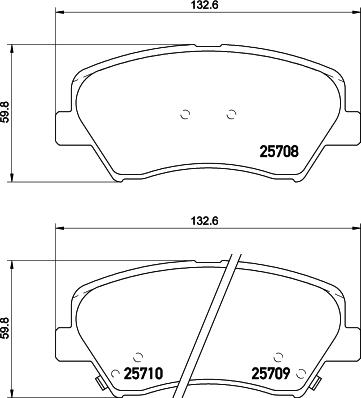 HELLA PAGID 8DB 355 021-781 - Set placute frana,frana disc www.parts5.com