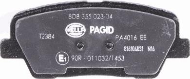 HELLA PAGID 8DB 355 023-041 - Brake Pad Set, disc brake www.parts5.com