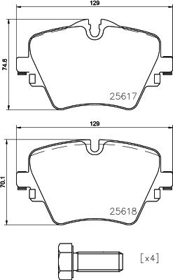 HELLA PAGID 8DB 355 023-131 - Brake Pad Set, disc brake www.parts5.com