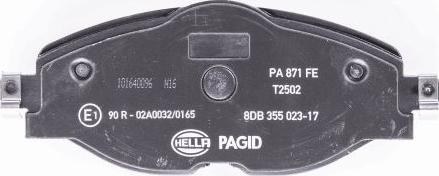 HELLA PAGID 8DB 355 023-171 - Sada brzdových destiček, kotoučová brzda www.parts5.com