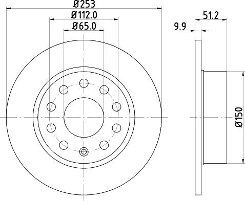 HELLA PAGID 8DD 355 109-601 - Brake Disc www.parts5.com