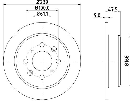 HELLA PAGID 8DD 355 104-951 - Tarcza hamulcowa www.parts5.com