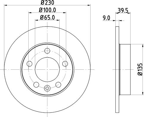 HELLA PAGID 8DD 355 105-411 - Brake Disc www.parts5.com