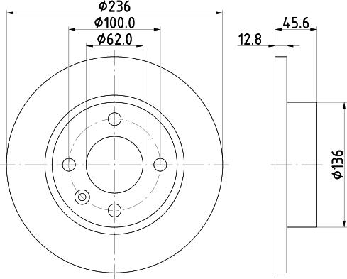 HELLA PAGID 8DD 355 105-871 - Brake Disc www.parts5.com