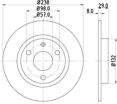 HELLA PAGID 8DD 355 101-451 - Тормозной диск www.parts5.com