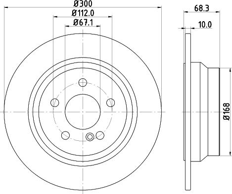 HELLA PAGID 8DD 355 108-841 - Тормозной диск www.parts5.com