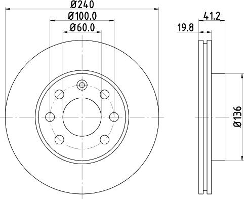 HELLA PAGID 8DD 355 108-331 - Kočioni disk www.parts5.com