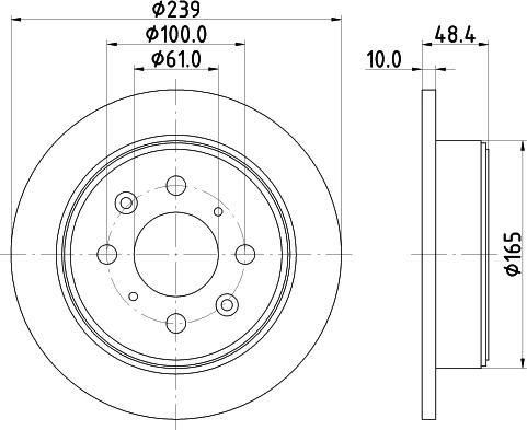 HELLA PAGID 8DD 355 103-111 - Disc frana www.parts5.com