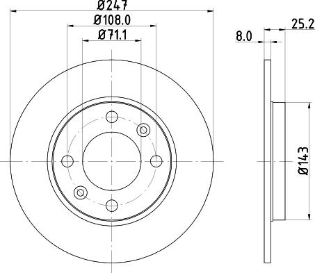 HELLA PAGID 8DD 355 102-511 - Kočni disk www.parts5.com