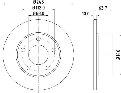 HELLA PAGID 8DD 355 102-801 - Brzdový kotúč www.parts5.com