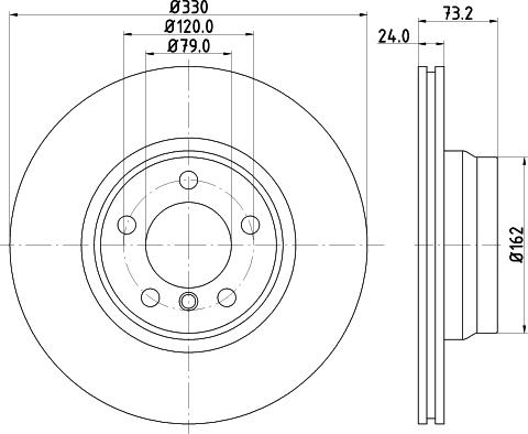 HELLA PAGID 8DD 355 119-561 - Disc frana www.parts5.com