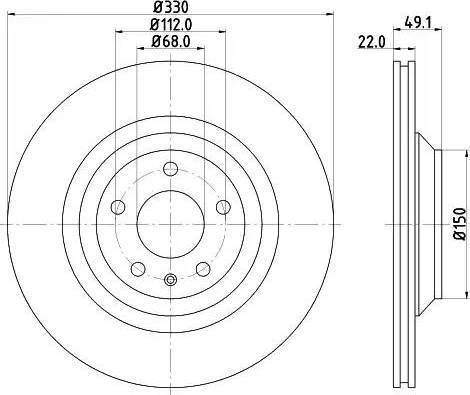 Febi Bilstein 26654 - Disc frana www.parts5.com