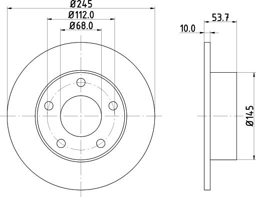 HELLA PAGID 8DD 355 118-581 - Féktárcsa www.parts5.com