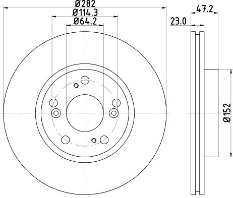 HELLA PAGID 8DD 355 118-131 - Disc frana www.parts5.com