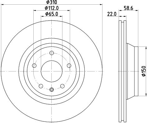 HELLA PAGID 8DD 355 113-981 - Bremsscheibe www.parts5.com