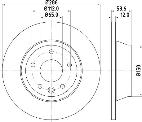 HELLA PAGID 8DD 355 113-841 - Bremsscheibe www.parts5.com