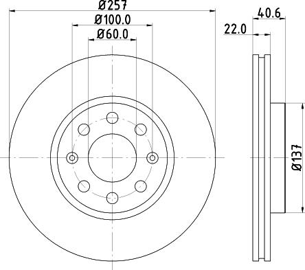 HELLA PAGID 8DD 355 112-581 - Disco de freno www.parts5.com