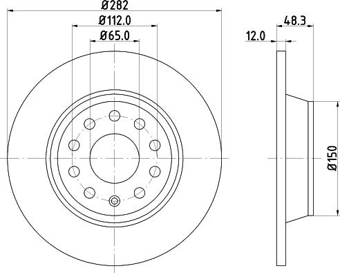 HELLA PAGID 8DD 355 112-141 - Féktárcsa www.parts5.com