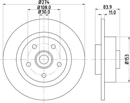 HELLA PAGID 8DD 355 112-361 - Тормозной диск www.parts5.com