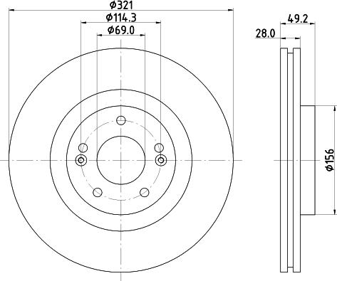 HELLA PAGID 8DD 355 131-351 - Brake Disc www.parts5.com