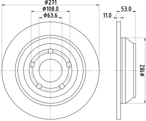 HELLA PAGID 8DD 355 133-781 - Brake Disc www.parts5.com