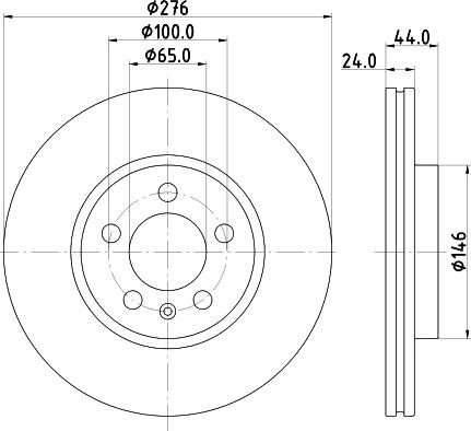 HELLA PAGID 8DD 355 132-891 - Brake Disc parts5.com