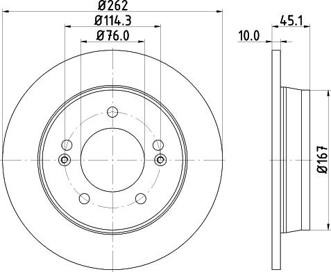 HELLA PAGID 8DD 355 129-451 - Disco de freno www.parts5.com