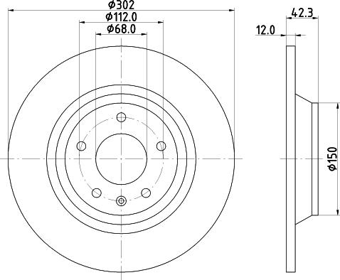 HELLA PAGID 8DD 355 129-341 - Disc frana www.parts5.com