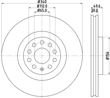 HELLA PAGID 8DD 355 129-241 - Fren diski www.parts5.com