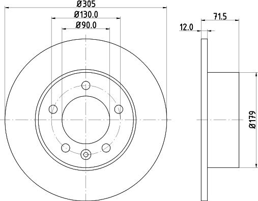 HELLA PAGID 8DD 355 129-201 - Féktárcsa www.parts5.com