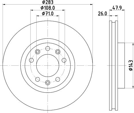 HELLA PAGID 8DD 355 120-481 - Brake Disc www.parts5.com